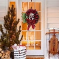 thumbnail image 3 of Christmas Wreath with Religious Nativity Scene, Red Poinsettias, Baubles and Bows, Festive Decor for Home and Holiday Season Decorations - C, 3 of 8