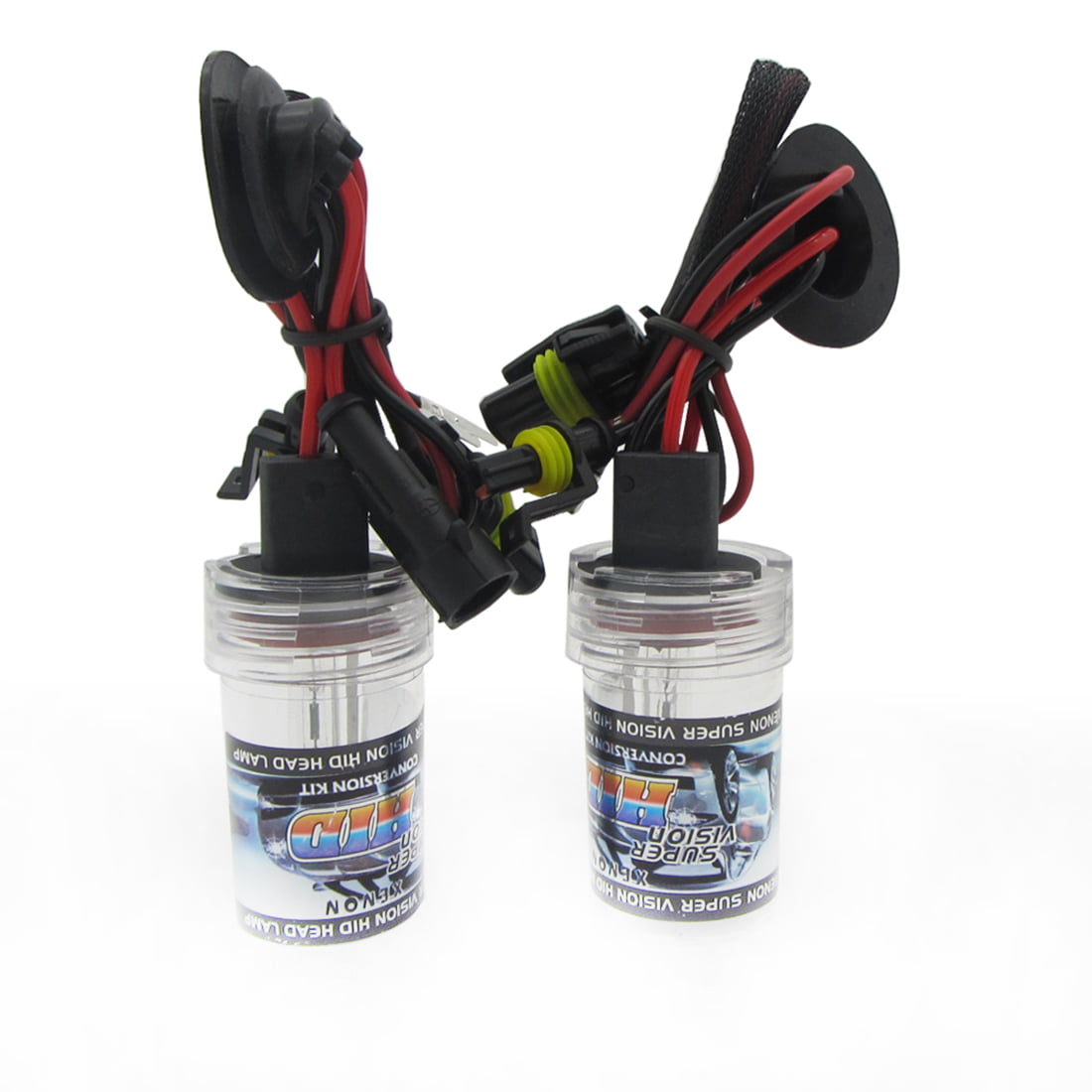 H1 6000K 2 Pieces 12V 35W HID Xenon Replacement Bulbs with Wirings Kit