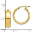 thumbnail image 4 of 14K Yellow Gold 6mm High Polished Hoop Earrings - 20mm- Made In Italy, 4 of 6