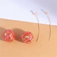 thumbnail image 4 of YANONELRY Cute Sweet Cherry Resin Women Earrings - Y2K Sweet Exquisite Playful Style Trendy Dainty Jewelry - for Women Valentine's Day Earrings Gift, 4 of 5