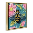 thumbnail image 2 of Stupell Industries Eclectic Fuzzy Bee On Floral Pattern Gold Floating Frame Canvas Art, 18 x 18, by Kate Jarvik Birch, 2 of 8
