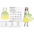 thumbnail image 4 of KAWELL Costume d'Halloween Vert pour Filles, Robe de Conte de Fées Princess avec Riches Accessoires pour Cosplay Carnaval, 4 of 5