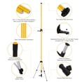 thumbnail image 4 of MUTOOP 12Ft/3.7M Professional Laser Level Pole with Tripod & Mount - 1/4" & 5/8" Adapters, Adjustable Telescoping Laser Level Pole for Rotary/Line La, 4 of 8