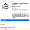 thumbnail image 2 of Control Arm Kit - Compatible with 1997 - 2003 Pontiac Grand Prix 1998 1999 2000 2001 2002, 2 of 2