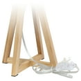 thumbnail image 4 of Simple Designs Interlocked Triangular Natural Wood Table Lamp with White Fabric Shade, 4 of 6