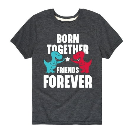 

Instant Message - Born Together Friends Forever Dinosaurs - Toddler Short Sleeve Tee