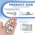 thumbnail image 2 of Uxcell Bolt and U-Nut Extruded U-Nut & Body Bolt Kit Fastener for Automotive Metal Cars Motorcycles M5-0.8, 2 of 6
