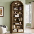 thumbnail image 2 of Tribesigns 8-Tier Bookcase, 78.7" Tall Bookshelf with Arched Top, Large Freestanding Wooden Open Bookcase Bookshelf, Modern Display Book Shelf for Living Room, Bedroom, Office, Library, Vintage Brown, 2 of 16