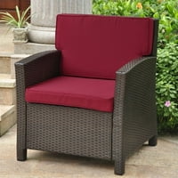 Pemberly Row Patio Chair in Chocolate and Merlot by Pemberly Row
