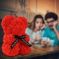 thumbnail image 2 of Lockways Glowing Rose Teddy Bear with Box Birthday Gift for Wife and Mother, Teddy Rose Flower Wedding Bear, 2 of 9