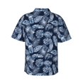 thumbnail image 3 of Balery Tropical Leaves Print Men's Hawaiian Shirts Short Sleeve Beach Shirt Relaxed Fit Vacation Button Down Shirts-Large, 3 of 9
