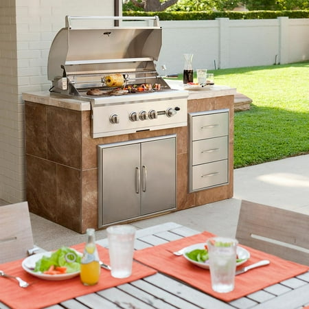 Coyote Outdoor Living - 31" Double Access Doors - Silver