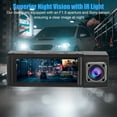 thumbnail image 5 of 3 Channel Dash Cam, EEEkit 1080P+720P+720P Car Front Rear Inside Dash Camera with IR Night Vision, 170° View Angle, 3.16" IPS Display, Car Three-Way Video Recorder with Parking Mode, G-Sensor, 5 of 9