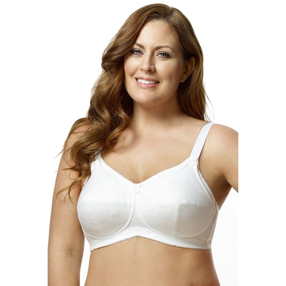 Elila 2-Ply Cotton Support Nursing Softcup #1613,38L,White