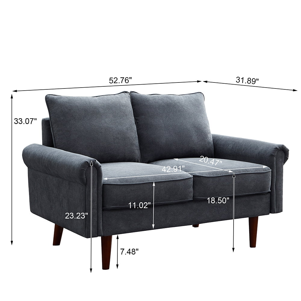 Kepooman 3P + 2P Velvet Sectional Sofa Set with Curved Arm for Living Room, 5-Seater, Gray Kepooman 3P + 2P Velvet Sectional Sofa Set with Curved Arm for Living Room, 5-Seater, Gray