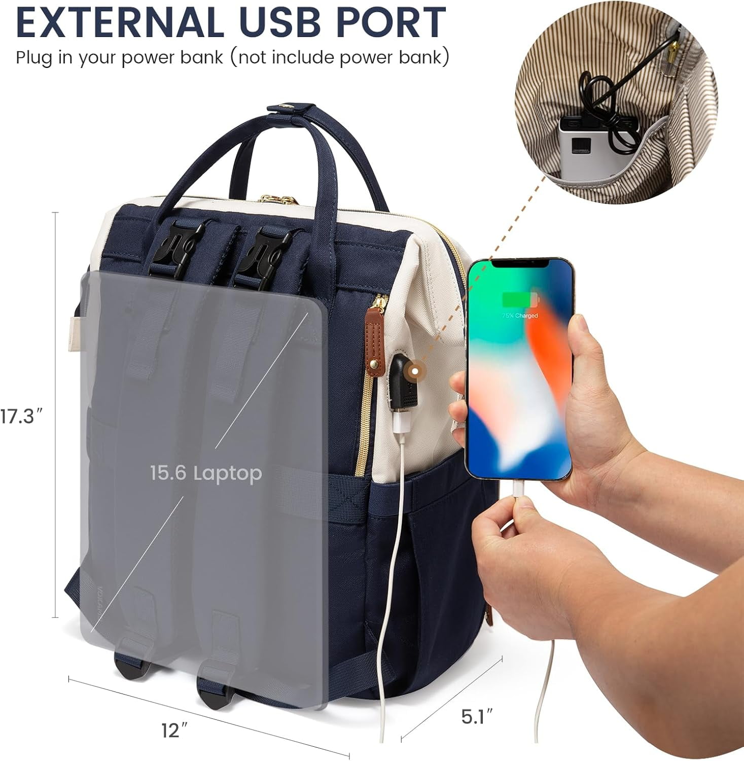 Lovevook Diaper Backpack,Large Diaper Bag Mummy Bag for New Mum Daddy,Convenient Work Travel Baby Bag for Office Mummy and Travel Essential Baby Shower