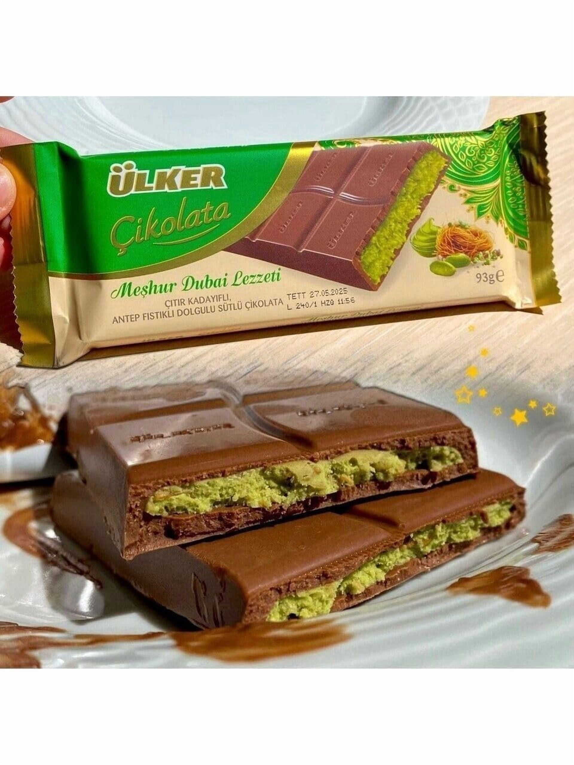 Ulker Dubai Chocolate 93g, Unique Dubai-Inspired Flavors, Rich and
