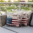 thumbnail image 4 of Independence Day Pillow Covers 2 Pack Mountains Forests USA Flag Pillowcase Waterproof Outdoor Throw Pillow Cover for Patio Garden Square Cushion 16”x16”, 4 of 9
