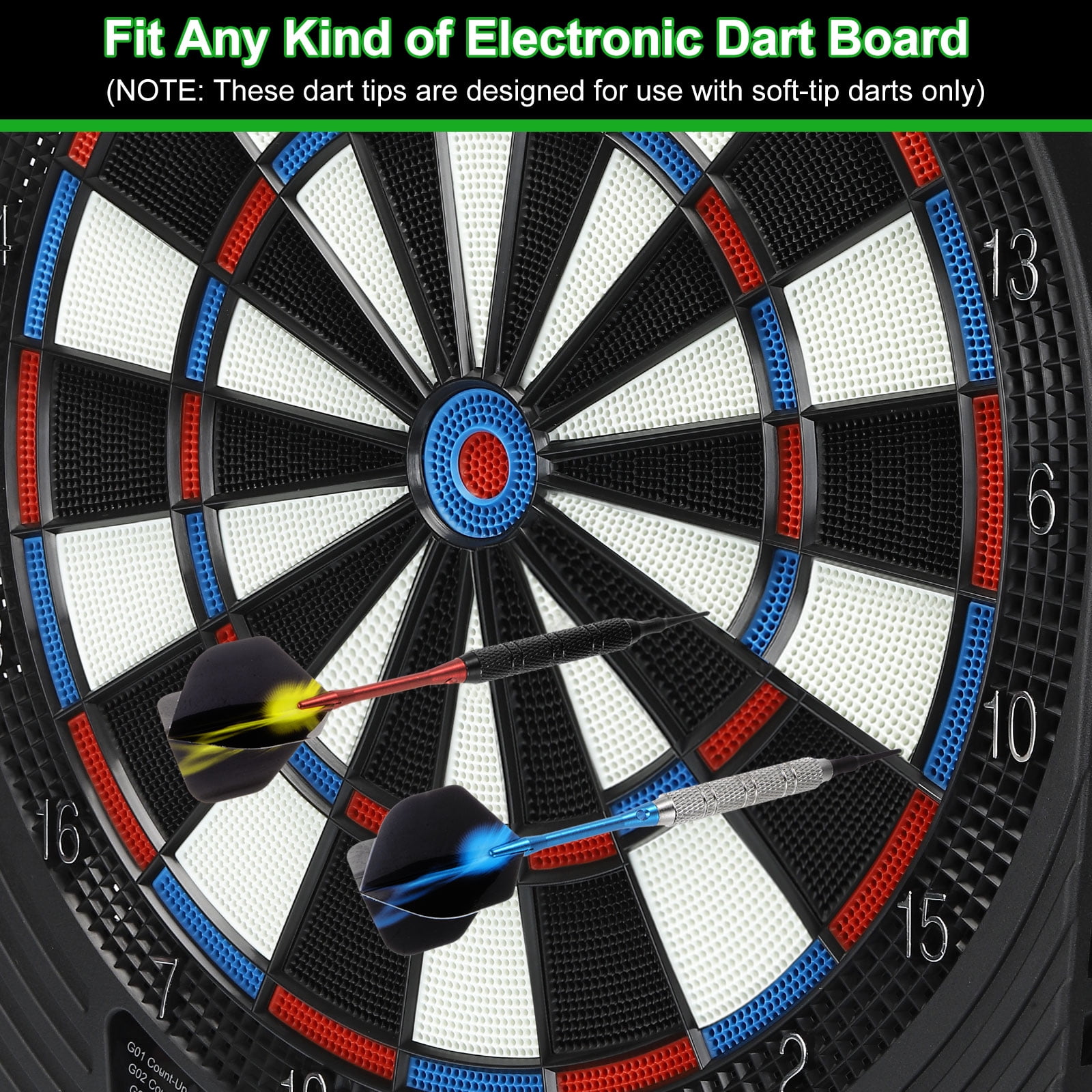 Uxcell Dart Plastic Tip Set 12Pcs 18 Gram with Soft Tip Darts 100 Extra Dart Tips 18 Flights & Wrench