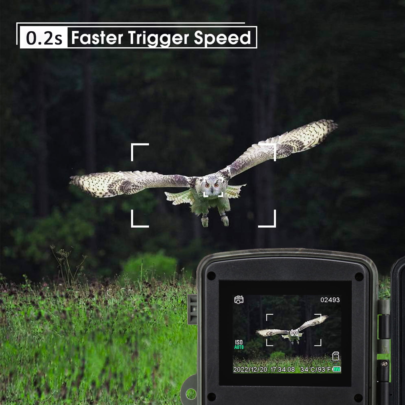 SuntekCam Hunting Trail Camera 36MP 4K with 32GB Micro SD Card IP65 Basic Wildlife Trail Monitor