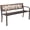 Bronze Flower, variant on Outdoor Bench, 50 inch, Carbon Steel Metal Frame with Cast Iron Backrest and Round Edge Armrests, Weatherproof Outside Glider Bench for Patio, Garden, Park, Yard, Front Porch, Antique Bronze