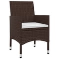 thumbnail image 3 of vidaXL Patio Dining Set 3/5/7 Piece Multi Colors 31.5"/55.1" Table Length, 3 of 7