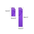 thumbnail image 2 of INSPIRE CHIC Women's Satin Shiny Opera Length Gloves Pleated Full Finger Long Evening Glove One Size Purple, 2 of 6