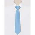 thumbnail image 2 of CORBATA DE HOMBRE INSPIRADA EN EL DÍA DEL PADRE, CON PATRÓN DE CUADROS SÓLIDOS, FORMAL, PARA NEGOCIOS, TAMAÑO ÚNICO, AZUL CIELO, 2 of 5