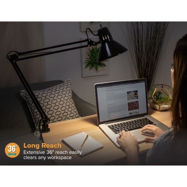 Led Swing Arm Desk Lamp With Clamp Mount, 36 Inch Reach photo 4