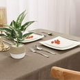 thumbnail image 4 of DWCN Faux Linen Rectangle Tablecloth - Wrinkle and Stain Resistant Washable Table Cloth for Kitchen Dining Room Holiday Table Cover for Party Dinner, Khaki, 54 x 108 Inch, 4 of 5