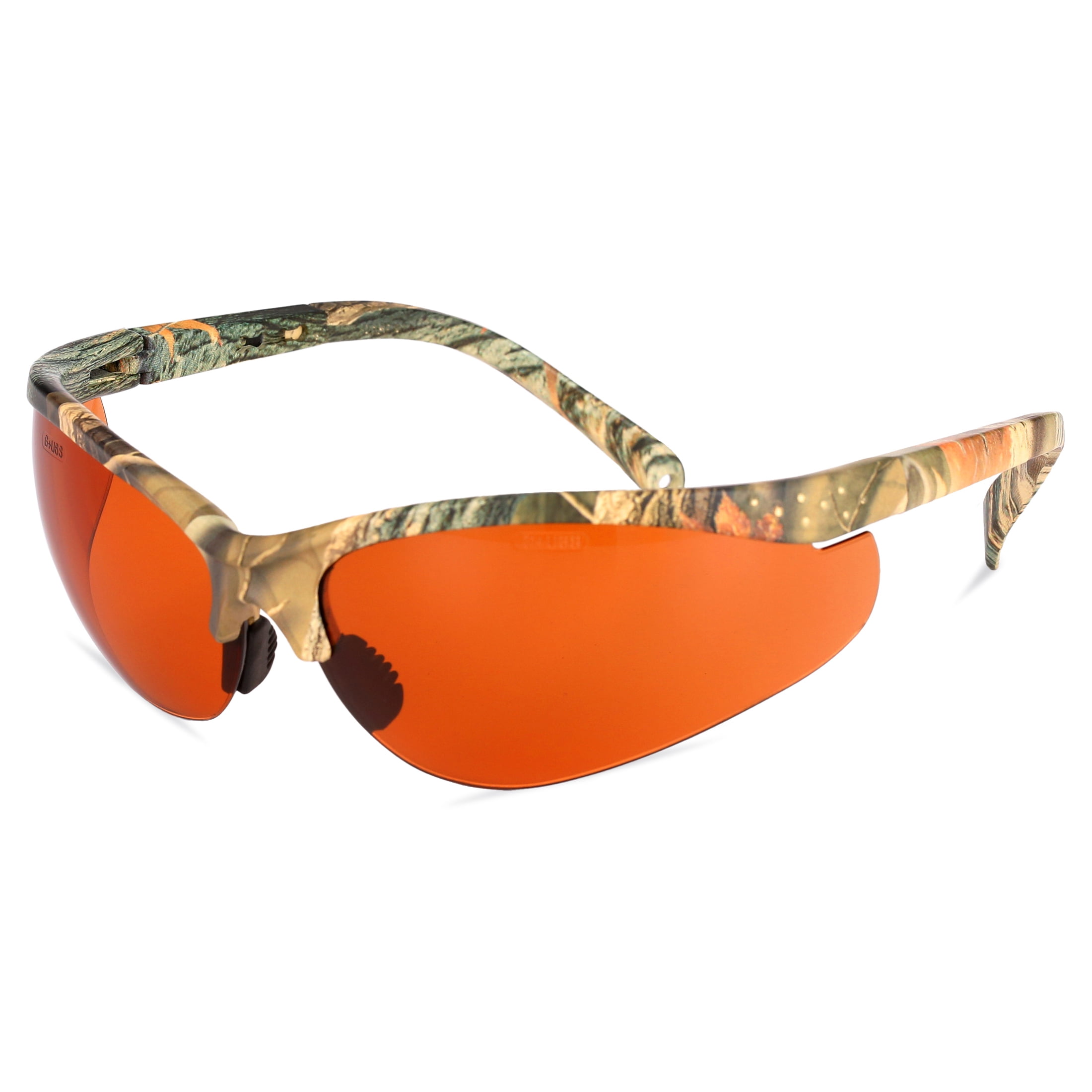 Safety Vu Rimless Safety Glasses, Camo/Orange