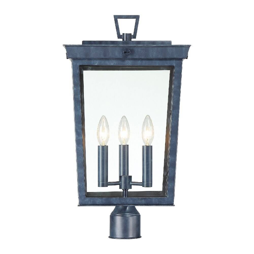 Crystorama Lighting - Three Light Outdoor Lantern Post - Outdoor Lantern Post -