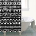 thumbnail image 4 of Black Geometric Diamond Triangle Pattern Shower Curtain 72"x84" ,Bathroom Decorative Shower Curtains Set with 12 Hooks,Modern Waterproof Washable Shower Curtain, 4 of 6