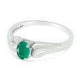 thumbnail image 3 of 10k White Gold Oval Emerald Ring, 3 of 8