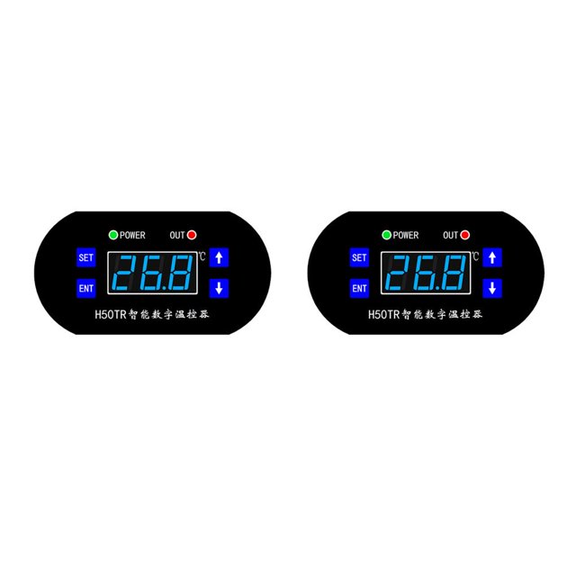 Monstrate Durabilidad del termostato Gran Instalación práctica Controlador de temperatura digital resistente al desgaste Pantalla DC24VBlue DC24VPantalla azul 2piezas Monstrate CBP208673
