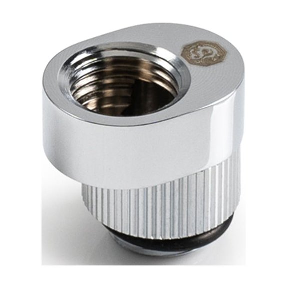 Bitspower G1/4" Rotary Offset Fitting, 5mm, Glorious Silver, 2-pack