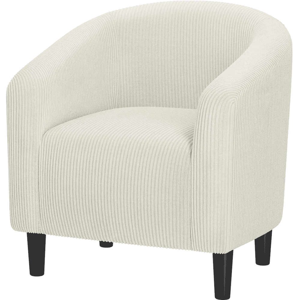 Yaheetech Upholstered Corduroy Accent Chair for Living Room, Beige