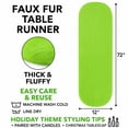 thumbnail image 3 of FabricLA Mocha Mousse Faux Fur Table Runner – Fluffy Soft Christmas Winter Table Decor, Dresser Runner, Holiday & Wedding Decor (30x12 inches), 3 of 9