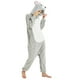 thumbnail image 4 of Kigurumi-Pijama de franela de ratón gris para adulto, camisón de rata, disfraz de Animal, conjunto de ropa de dormir, novedad, 4 of 4