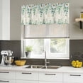 thumbnail image 4 of 2 Pack Daisy Eucalyptus Leaf Valance for Window Summer Flower Vintage Countryside Kitchen Valance Rod Pocket Short Curtain Topper Decorative Window Treatment for Living Room Bedroom 42"x18", 4 of 9
