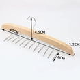 thumbnail image 5 of Chic Design Wooden Tie Rack, Organize Space with Premium Wood & Stainless Steel Hooks for Closet (Large), 5 of 5
