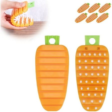 

6-Pack Vegetable Fruit Brush Flexible Scrubber Brush Vegetable Brush Scrubber Fruit Peeler Ideal for Potatoes Carrots Cleaning