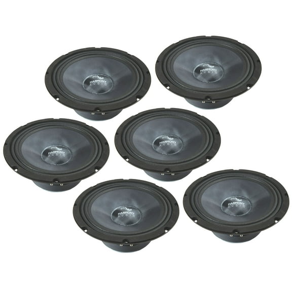 Harmony Audio HA-CMB8 Car Stereo Cabron Midbass Midrange 8" Speakers - 3 Pairs