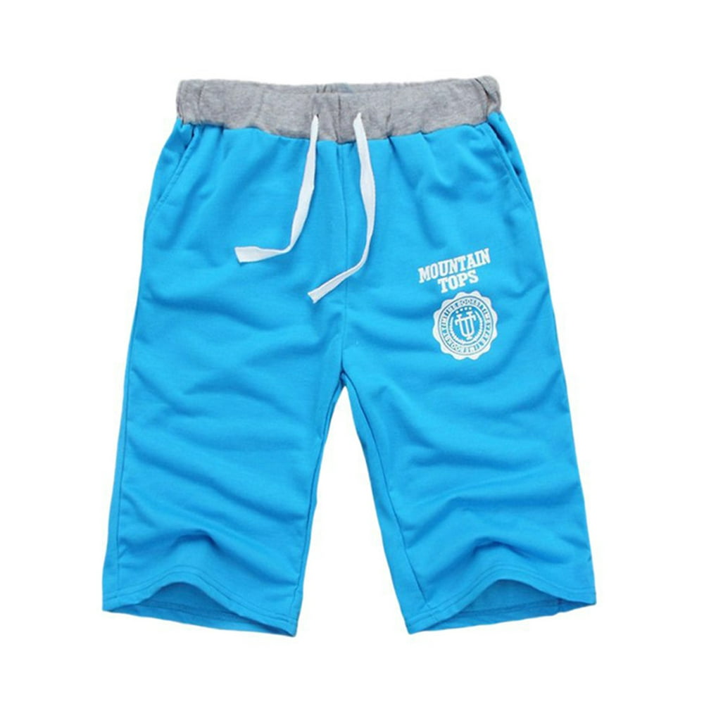 MOLLYCOOCLE - Mens Cotton Half Pant Shorts Pants Gym Trousers Sports Jogging Casual Trousers