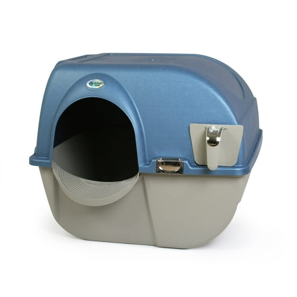 Omega Paw Premium Roll 'n Clean Litter Box Large,Cat, Peral Blue (PR-RA20-1)