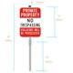 thumbnail image 4 of Sign No Invassing Private Property, 10 x 14 cm, con estaca, paquete de 3, 4 of 8