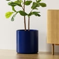 thumbnail image 6 of BEMAY 12" Ceramic Plant Pot, Large Indoor Outdoor Planter with Drainage Hole, Modern Blue Ceramic Flower Pot for Tall Plants and Small Trees (Plant Not Included), 6 of 8
