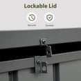 thumbnail image 4 of YIYADO 120 Gallon Outdoor Deck Box with Lockable Lid, Large Patio Storage Bin for Cushions, Throw Pillows, Garden Tools, Portable with Side Handles, Dark Gray, 4 of 7