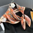 thumbnail image 2 of CHUNTIAN 100% Pure Mulberry Silk Scarfs 27"x27" Square Scarf Women Neckerchief Headscarf hair scarf bandana Gift Packed, 2 of 7