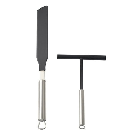 

304 Stainless Steel Crepe Spreader Pancake Like Batter Spreading Tool Pancake Like Batter for Kitchen + Spatula